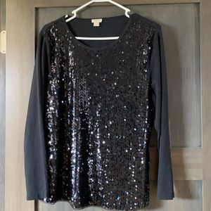 J. Crew sequin tee